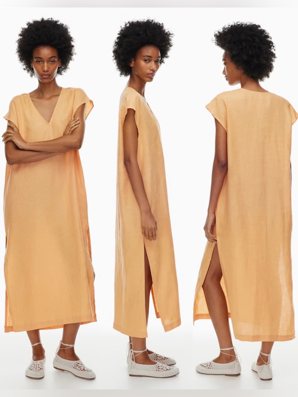 Aritzia Little Moon Linen Maxi Dress
